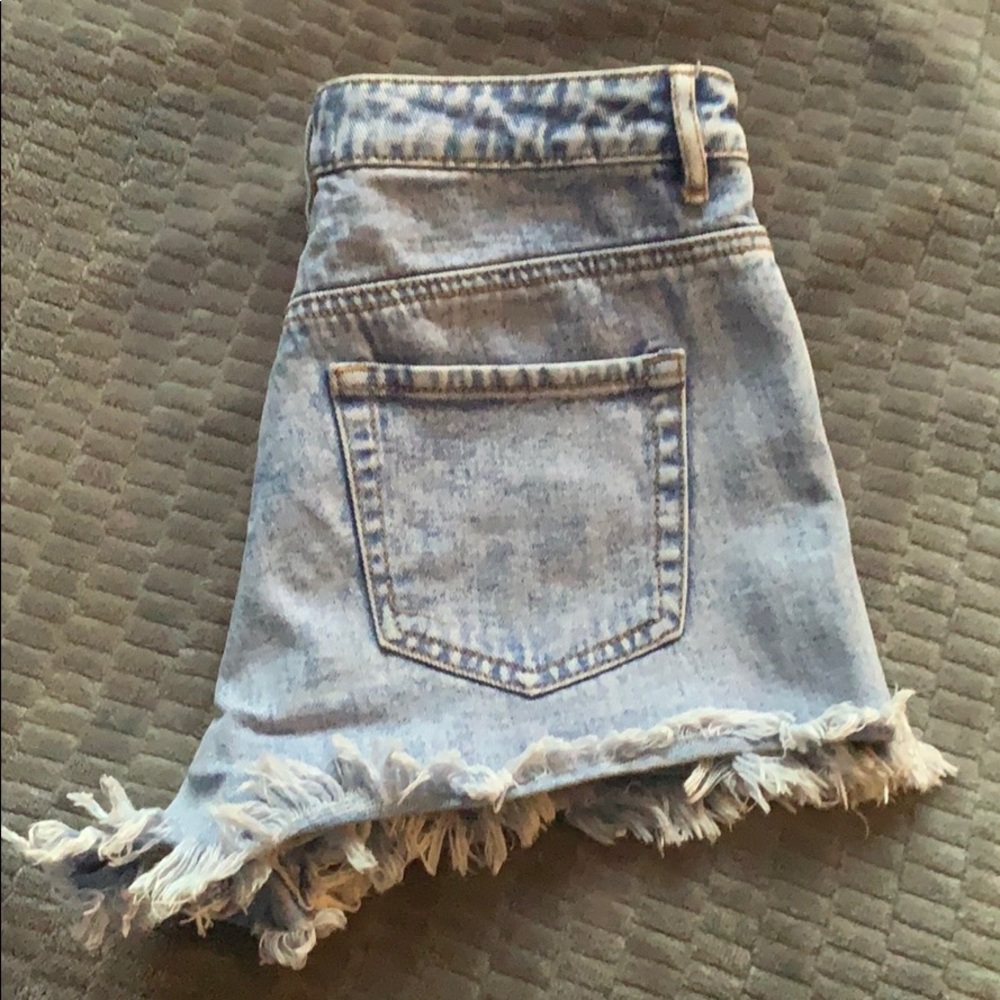 High rise jean shorts